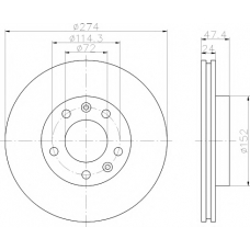 8DD 355 108-751 HELLA PAGID Тормозной диск