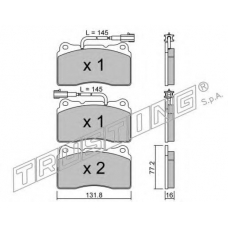 297.0 TRUSTING Комплект тормозных колодок, дисковый тормоз