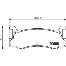 8DB 355 005-701 HELLA Комплект тормозных колодок, дисковый тормоз