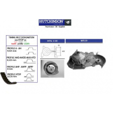 KH 127WP29 HUTCHINSON Водяной насос + комплект зубчатого ремня