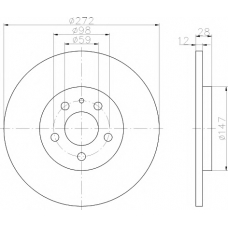 8DD 355 109-141 HELLA PAGID Тормозной диск