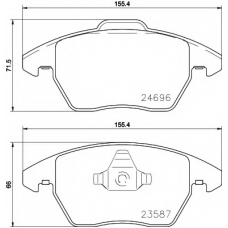 T2444 PAGID Комплект тормозных колодок, дисковый тормоз