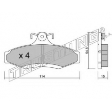 378.0 TRUSTING Комплект тормозных колодок, дисковый тормоз