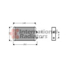 17006220 VAN WEZEL Теплообменник, отопление салона