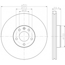 8DD 355 111-141 HELLA PAGID Тормозной диск