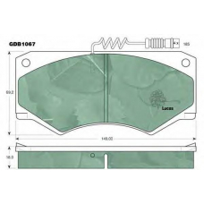 GDB1067 TRW Комплект тормозных колодок, дисковый тормоз