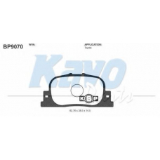 BP-9070 KAVO PARTS Комплект тормозных колодок, дисковый тормоз