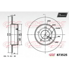 873525.6980 MAXTECH Тормозной диск