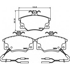 8DB 355 017-821 HELLA Комплект тормозных колодок, дисковый тормоз