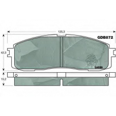 GDB872 TRW Комплект тормозных колодок, дисковый тормоз