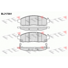 BL2170A1 FTE Комплект тормозных колодок, дисковый тормоз