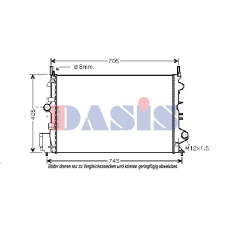 150091N AKS DASIS Радиатор, охлаждение двигателя