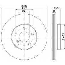 8DD 355 117-771 HELLA PAGID Тормозной диск