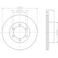 8DD 355 104-761 HELLA Тормозной диск