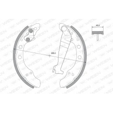 152-2252 WEEN Комплект тормозных колодок