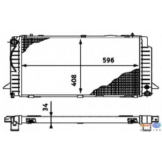 8MK 376 714-601 HELLA Радиатор, охлаждение двигателя