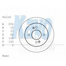 BR-4225 KAVO PARTS Тормозной диск