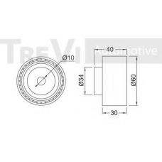 SK008469 SK Паразитный / ведущий ролик, зубчатый ремень