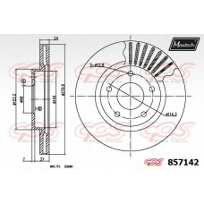 857142.6980 MAXTECH Тормозной диск