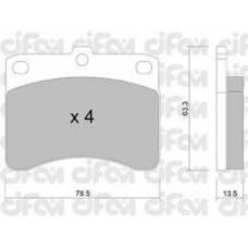 822-201-0 CIFAM Комплект тормозных колодок, дисковый тормоз