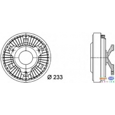 8MV 376 728-401 HELLA Сцепление, вентилятор радиатора