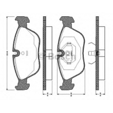 0 986 TB2 248 BOSCH Комплект тормозных колодок, дисковый тормоз