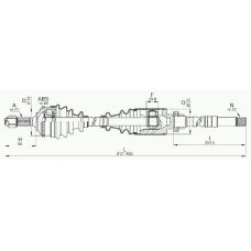 DRS6223.00 OPEN PARTS Приводной вал