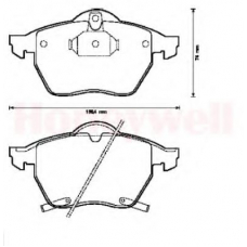 571997B BENDIX Комплект тормозных колодок, дисковый тормоз