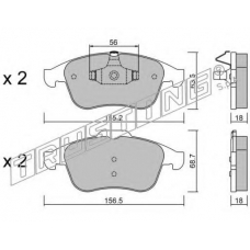 819.1 TRUSTING Комплект тормозных колодок, дисковый тормоз