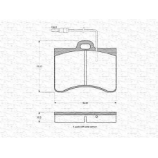 363702160667 MAGNETI MARELLI Комплект тормозных колодок, дисковый тормоз