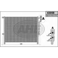 43058 AHE Конденсатор, кондиционер