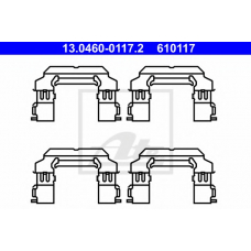 13.0460-0117.2 ATE Комплектующие, колодки дискового тормоза