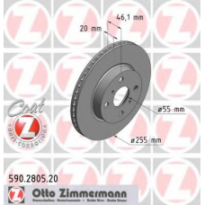 590.2805.20 ZIMMERMANN Тормозной диск