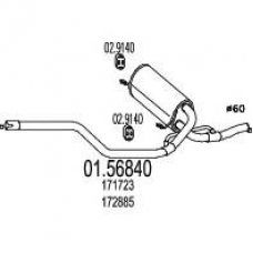 01.56840 MTS Средний глушитель выхлопных газов