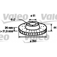 186655 VALEO Тормозной диск