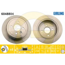 6048804 GIRLING Тормозной диск