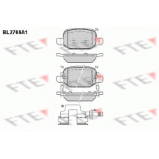BL2766A1 FTE Комплект тормозных колодок, дисковый тормоз