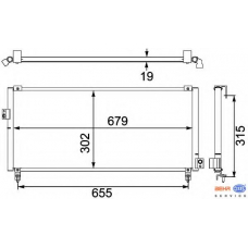 8FC 351 304-161 HELLA Конденсатор, кондиционер