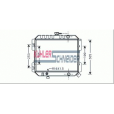 1604101 KUHLER SCHNEIDER Радиатор, охлаждение двигател