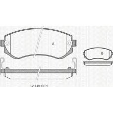 8110 14014 TRIDON Brake pads - front