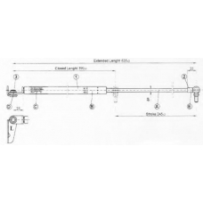 81 53 95-91 JOHNS Газовая пружина, крышка багажник