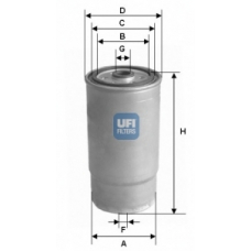 24.012.00 UFI Топливный фильтр