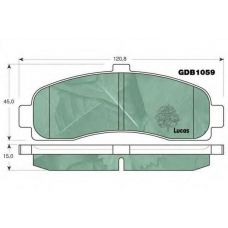 GDB1059 TRW Комплект тормозных колодок, дисковый тормоз