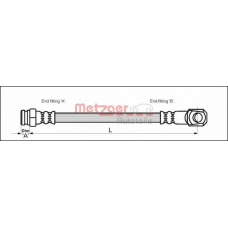 4112790 METZGER Тормозной шланг