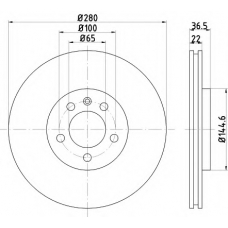 8DD 355 105-371 HELLA PAGID Тормозной диск