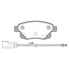 BPA1252.01 OPEN PARTS Комплект тормозных колодок, дисковый тормоз