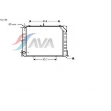 TO2139 AVA Радиатор, охлаждение двигателя