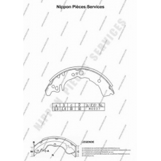 D350U01 NPS Комплект тормозных колодок