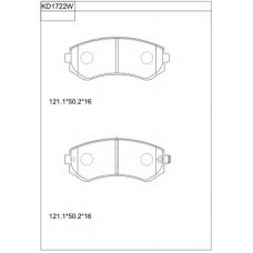 KD1722W ASIMCO Комплект тормозных колодок, дисковый тормоз