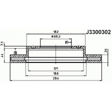 J3300302 NIPPARTS Тормозной диск